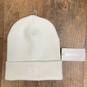 Athleta Head Start Beanie Bright White Women’s Hat One Size Workout Everyday NWT